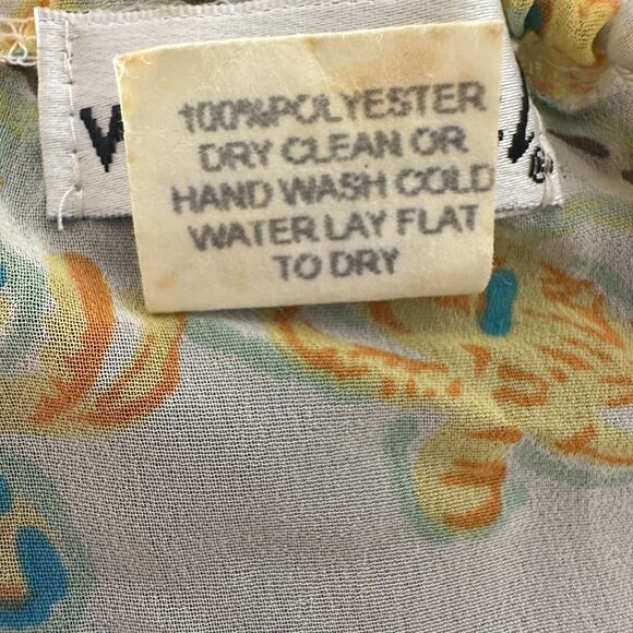 Vintage 90s Babydoll Semi Sheer Floral Halter Blouse Size Small - Picture 6 of 6